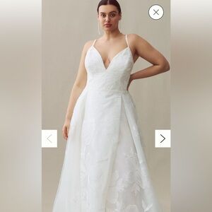 Watters White Floral Wedding Dress